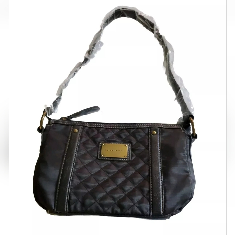 Harve Benard Handbag Benard Holtzman Women's Black Quilted Nylon Shoulder Purse